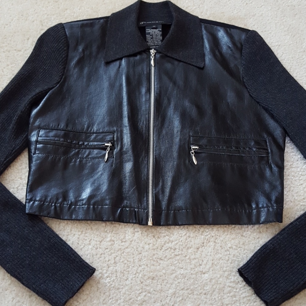 Vintage 90's Andrea Jovine mixed media jacket